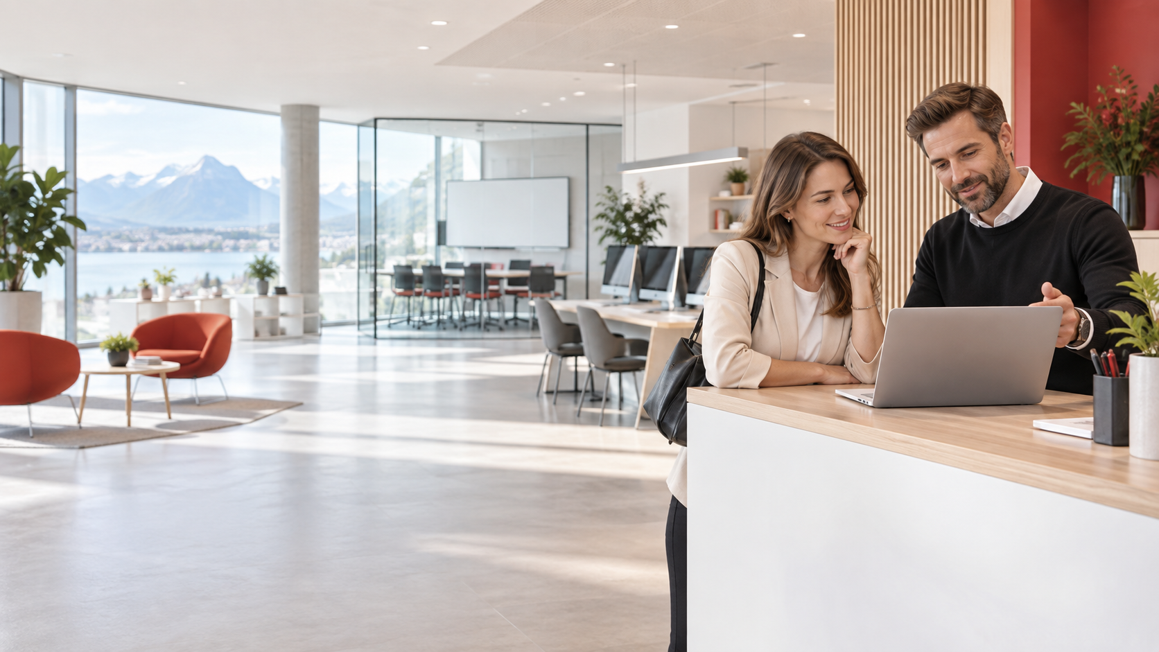 Moderner Empfang der Computer Communication AG
